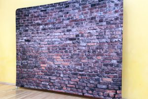 Stunning exhibition backdrop brick 