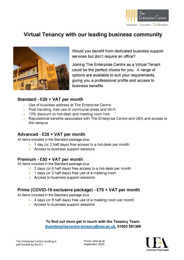 TEC Virtual tenancy rate card Sept 2020